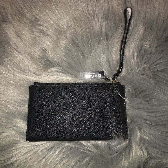 Guess Black White Womens Wristlet Wallet - Picture 3 of 6